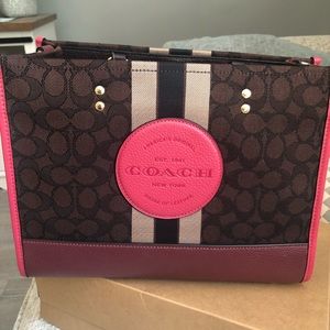 Pretty Pink and Brown Coach purse! Brand New With Tags!!!